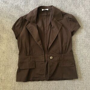 Vintage orsay cropped shirt